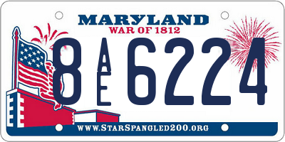 MD license plate 8AE6224