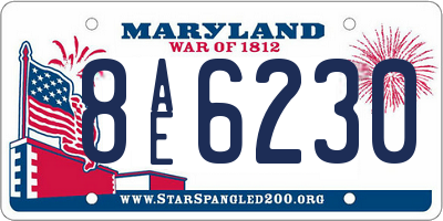 MD license plate 8AE6230