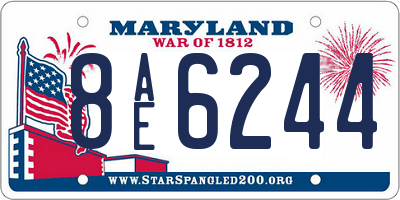 MD license plate 8AE6244
