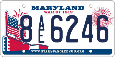 MD license plate 8AE6246