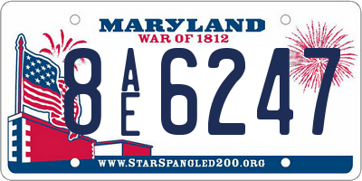 MD license plate 8AE6247