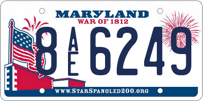 MD license plate 8AE6249