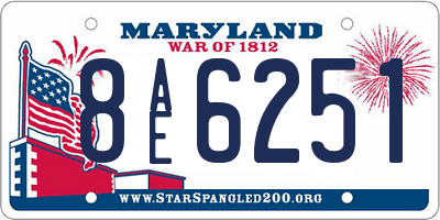 MD license plate 8AE6251