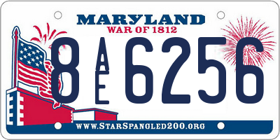 MD license plate 8AE6256