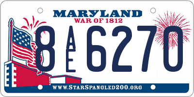 MD license plate 8AE6270