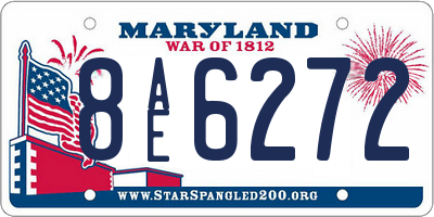 MD license plate 8AE6272
