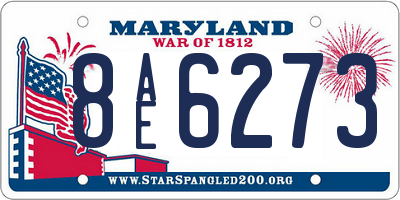 MD license plate 8AE6273