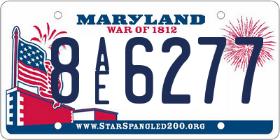 MD license plate 8AE6277