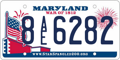 MD license plate 8AE6282