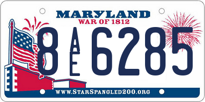 MD license plate 8AE6285