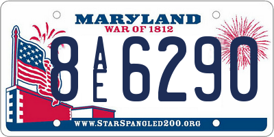 MD license plate 8AE6290