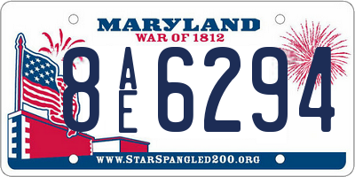 MD license plate 8AE6294