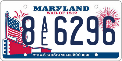 MD license plate 8AE6296