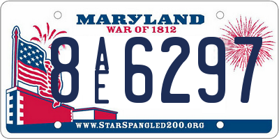MD license plate 8AE6297