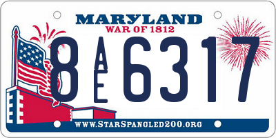 MD license plate 8AE6317