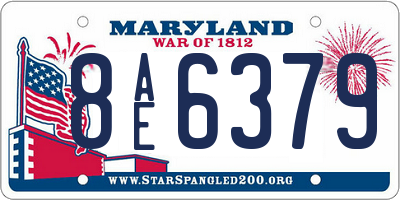 MD license plate 8AE6379
