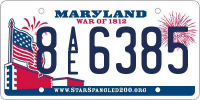 MD license plate 8AE6385