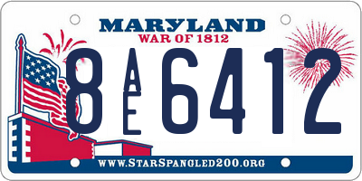 MD license plate 8AE6412