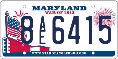 MD license plate 8AE6415