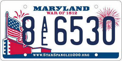 MD license plate 8AE6530