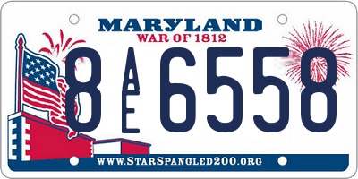 MD license plate 8AE6558
