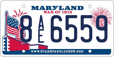 MD license plate 8AE6559
