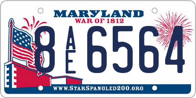 MD license plate 8AE6564