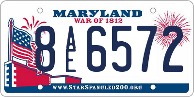 MD license plate 8AE6572