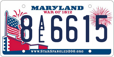 MD license plate 8AE6615