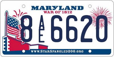 MD license plate 8AE6620