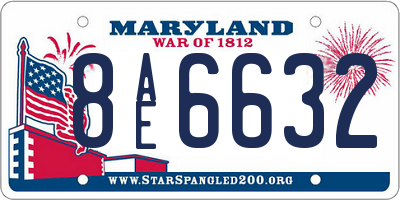 MD license plate 8AE6632