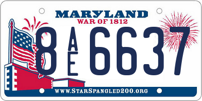 MD license plate 8AE6637