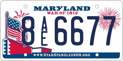 MD license plate 8AE6677