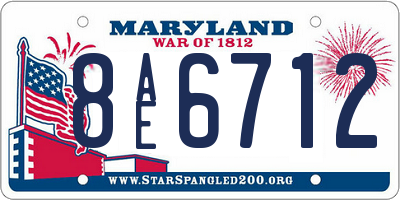 MD license plate 8AE6712