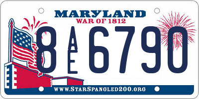 MD license plate 8AE6790