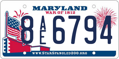 MD license plate 8AE6794