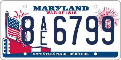 MD license plate 8AE6799