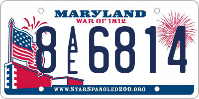 MD license plate 8AE6814
