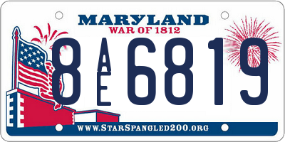 MD license plate 8AE6819