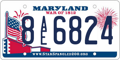 MD license plate 8AE6824