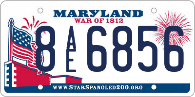 MD license plate 8AE6856