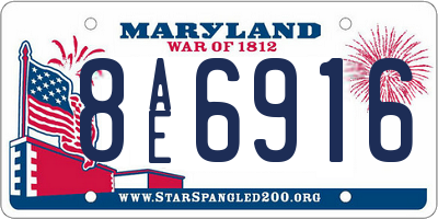 MD license plate 8AE6916