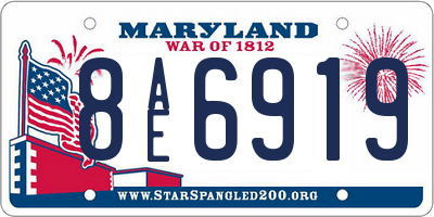 MD license plate 8AE6919