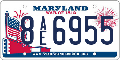 MD license plate 8AE6955