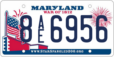 MD license plate 8AE6956