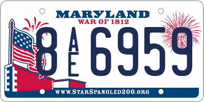 MD license plate 8AE6959