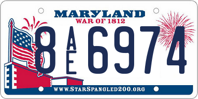 MD license plate 8AE6974