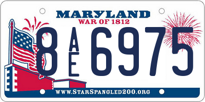 MD license plate 8AE6975