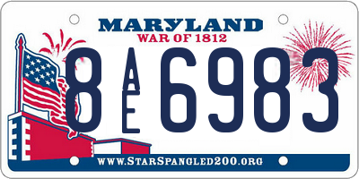 MD license plate 8AE6983