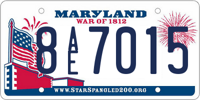 MD license plate 8AE7015